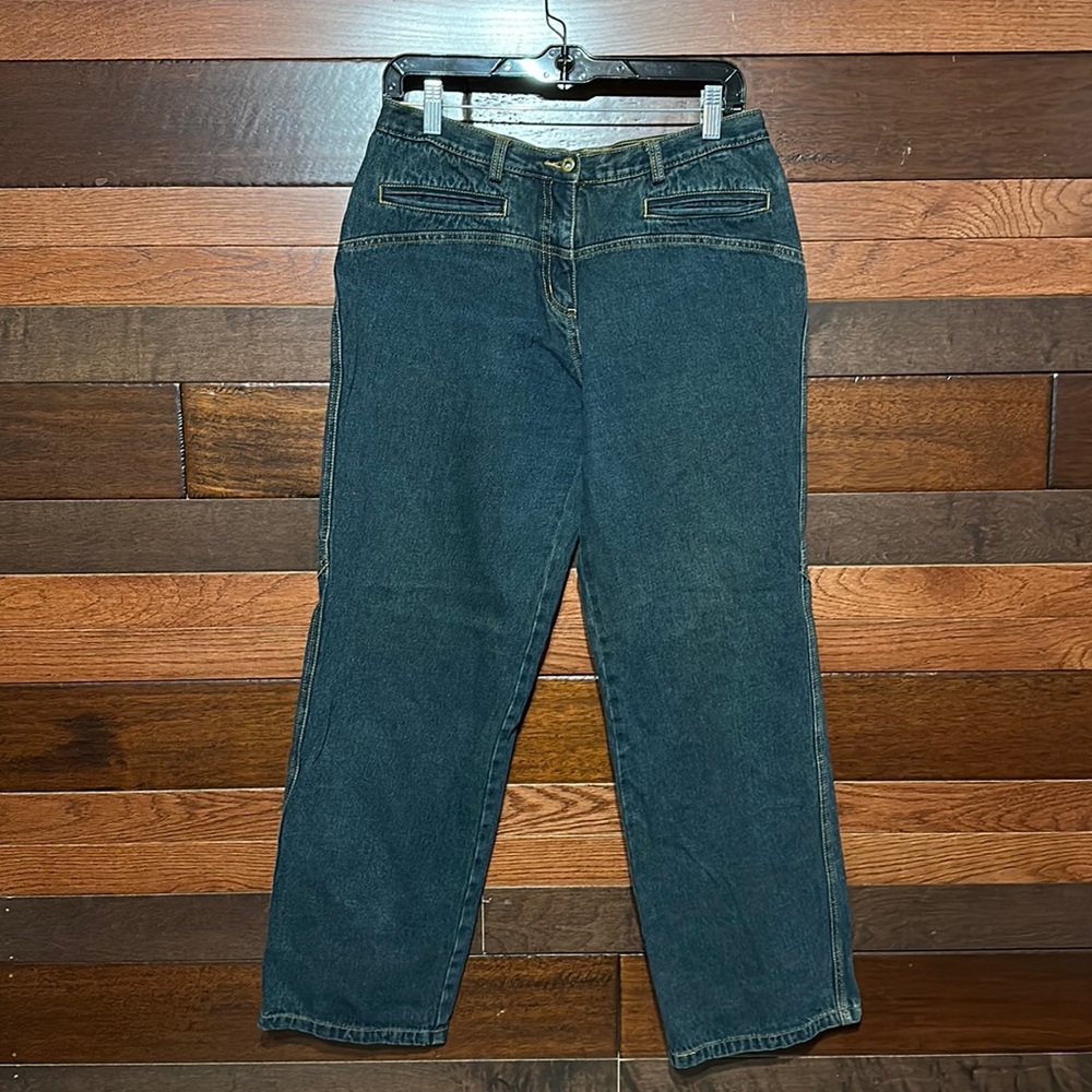 Harve Bernard Dark Blue Straight Leg Denim Jeans